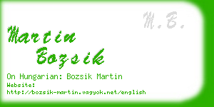martin bozsik business card